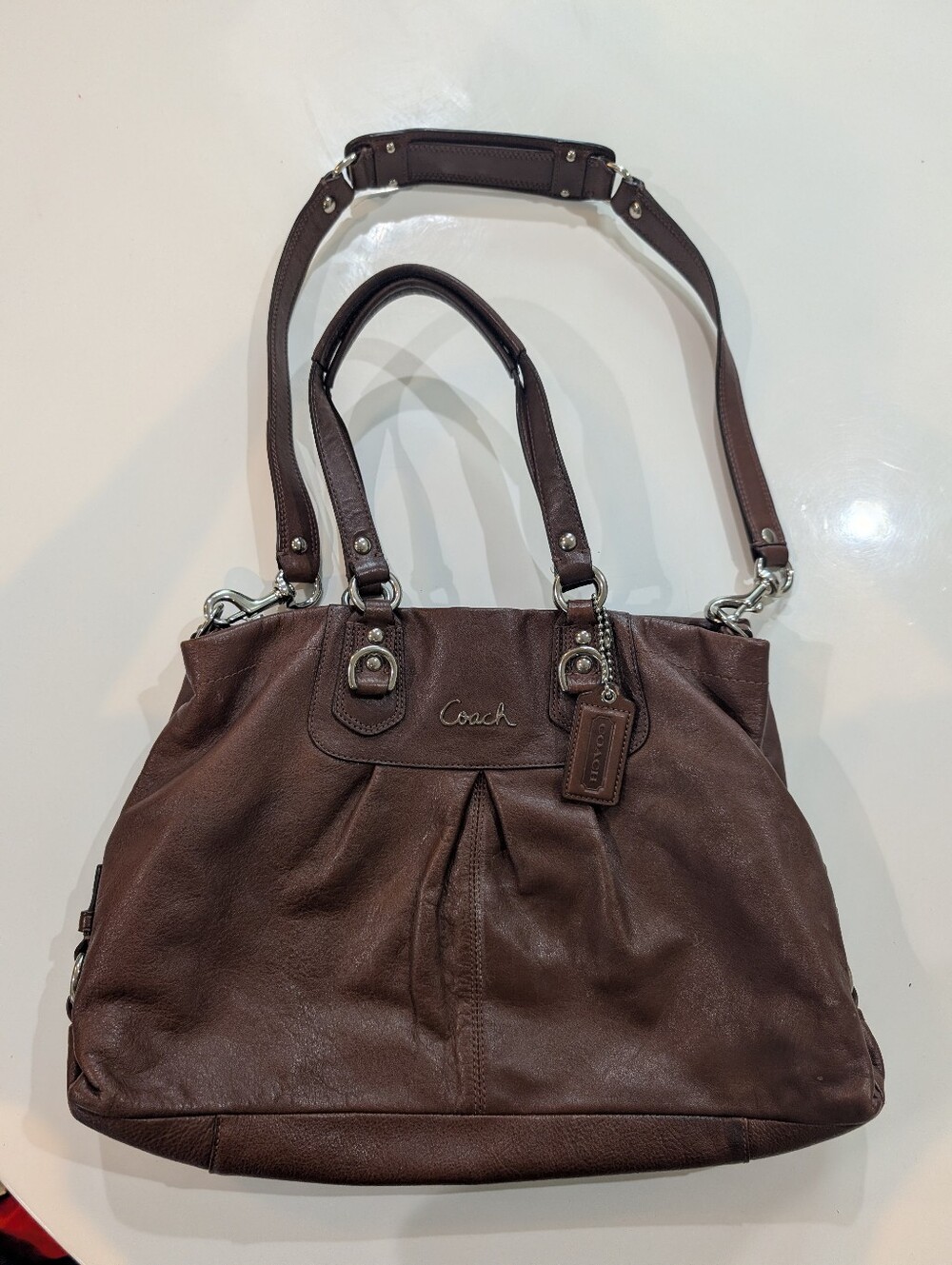 Coach Women's Brown Leather Satchel Bag